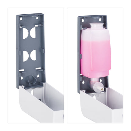 Wall mounted soap pump in a set of 2