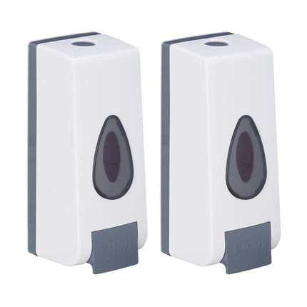 Wall mounted soap pump in a set of 2