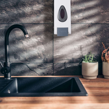 Wall mounted soap pump in a set of 2