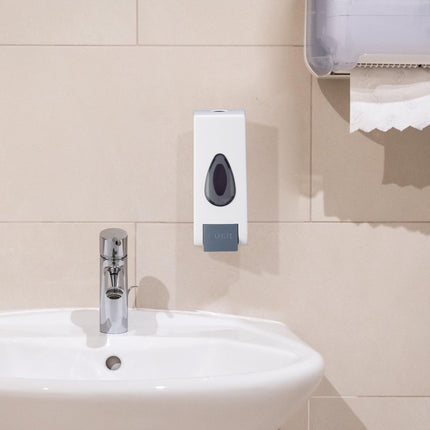 Wall mounted soap pump in a set of 2