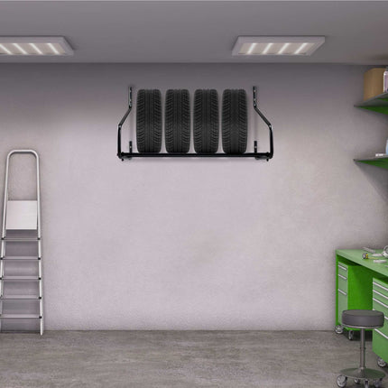 Wall-mounted tire holder