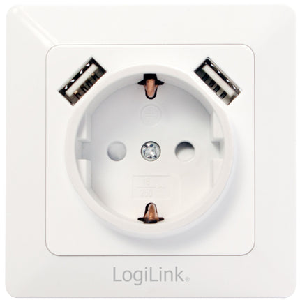 Wandsteckdose 230V mit 2xUSB 2.1A