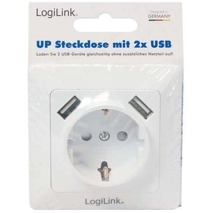 Wandsteckdose 230V mit 2xUSB 2.1A