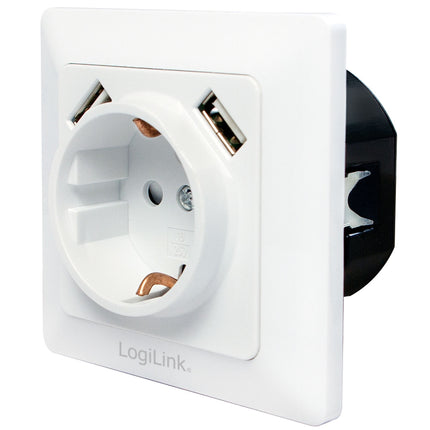 Wandsteckdose 230V mit 2xUSB 2.1A