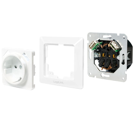 Wandsteckdose 230V mit 2xUSB 2.1A