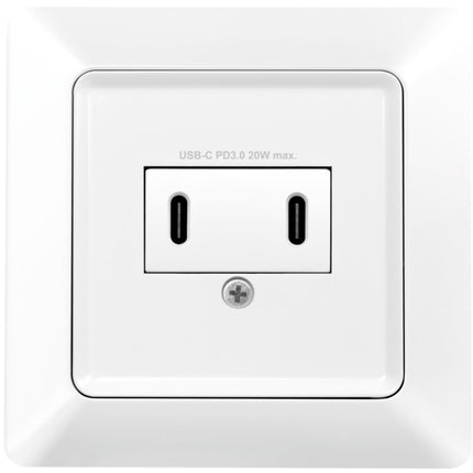 Zásuvka s 2xUSB-C PD 25W
