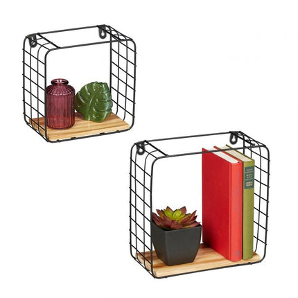 Wall shelf cube set of 2
