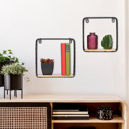 Wall shelf cube set of 2