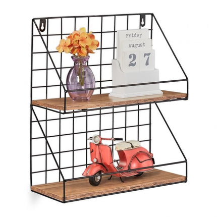 Wall shelf in industrial style 2 shelves