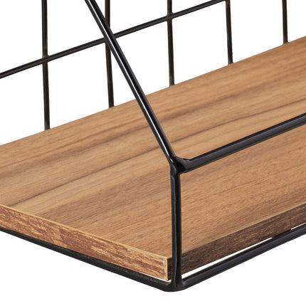 Wall shelf in industrial style 2 shelves