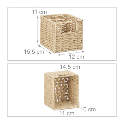 Wall shelf in walnut with baskets