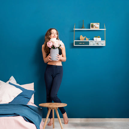 Wall shelf with 2 drawers