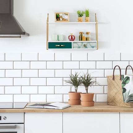 Wall shelf with 2 drawers
