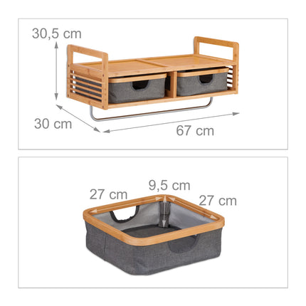 Wall shelf with towel holder