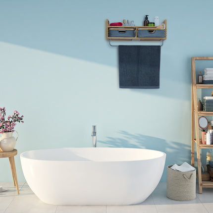 Wall shelf with towel holder