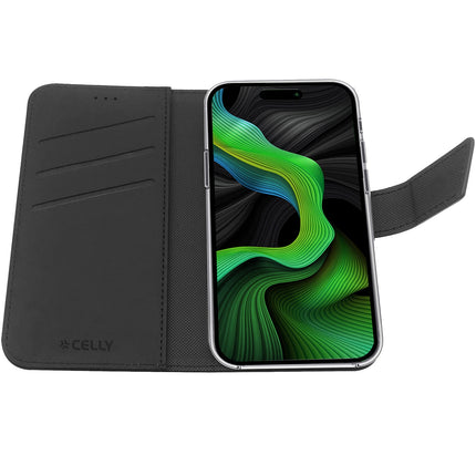 Wally pouzdro peněženka iPhone 15 Pro, černá