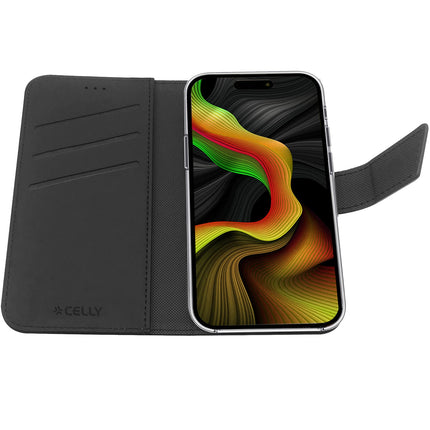 Wally Wallet Case iPhone 15 Pro Max Schwarz