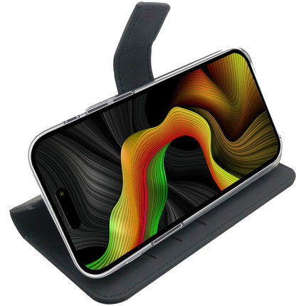 Wally Wallet Case iPhone 15 Pro Max Schwarz