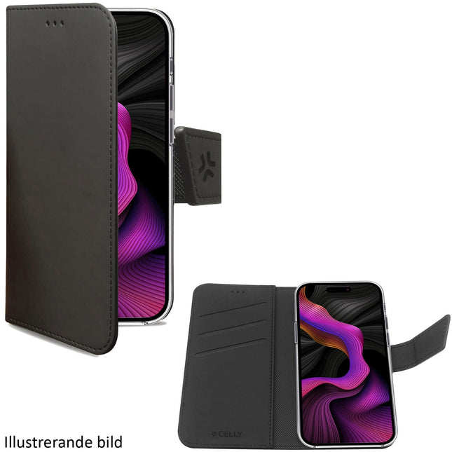 Wally Wallet Case iPhone 16 Plus Schwarz
