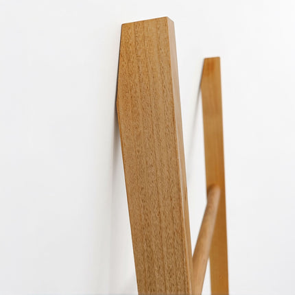 Walnut Ladder Shelf, 4-Tier Leaning Design, 180cm