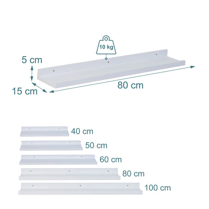 Walnuss Wandregal, Bilderleiste mit erhöhtem Rand