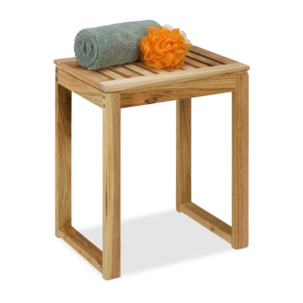 Walnut Wood Bathroom Stool – Versatile Home Use