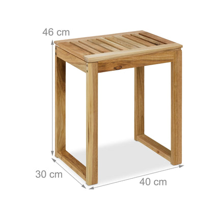 Walnut Wood Bathroom Stool – Versatile Home Use