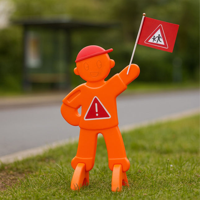 Warnbild für Kinder mit Roter Flagge