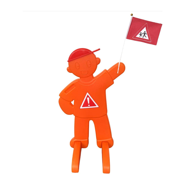 Warnbild für Kinder mit Roter Flagge