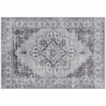 Waschbarer Anti-Rutsch-Flanellteppich, 230x160cm, Grau