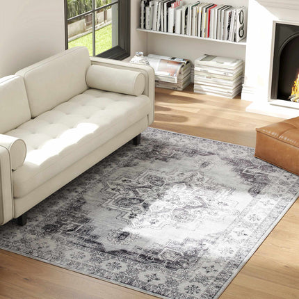 Waschbarer Anti-Rutsch-Flanellteppich, 230x160cm, Grau