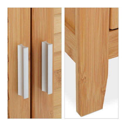 Meuble sous vasque en bambou
