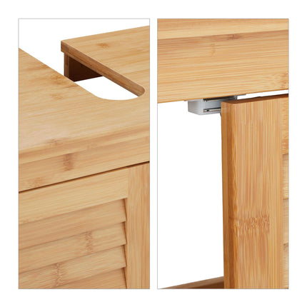 Meuble sous vasque en bambou