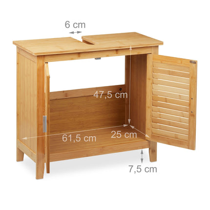 Meuble sous vasque en bambou
