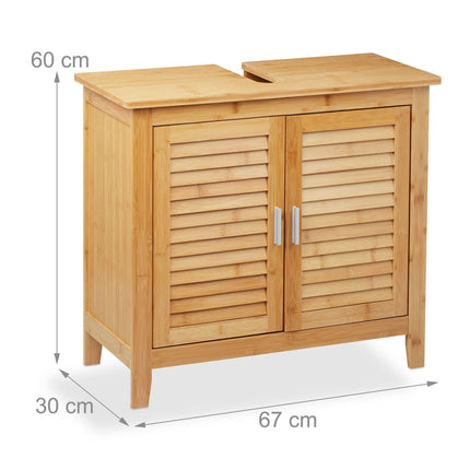 Meuble sous vasque en bambou