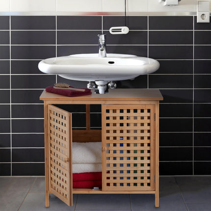 Washbasin cabinet in bamboo