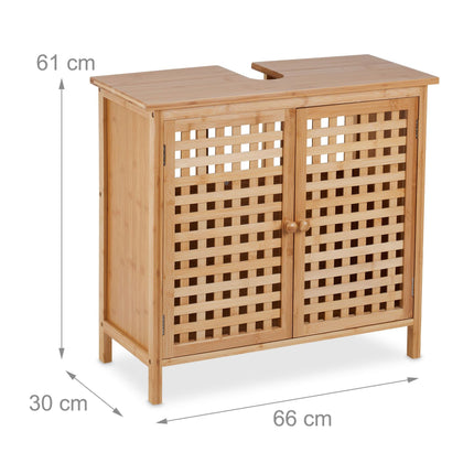 Washbasin cabinet in bamboo