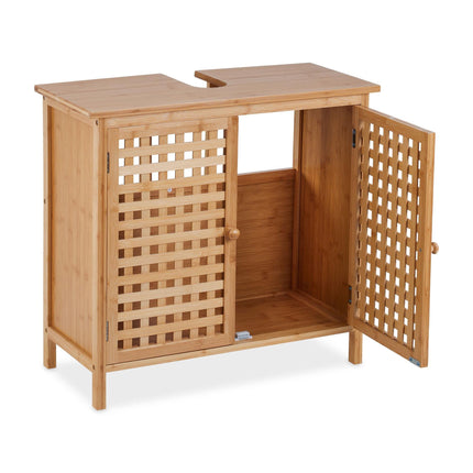 Washbasin cabinet in bamboo