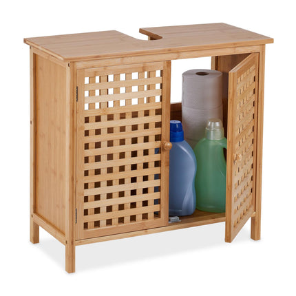 Washbasin cabinet in bamboo