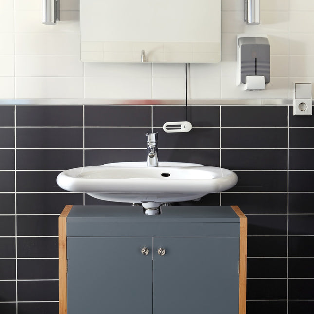 Meuble sous-vasque avec cadre en bambou