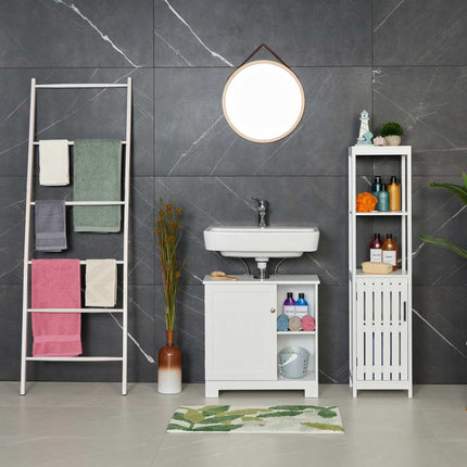 Washbasin cabinet with door & 4 compartments