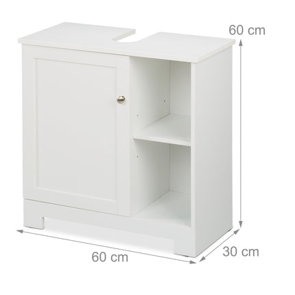 Washbasin cabinet with door & 4 compartments