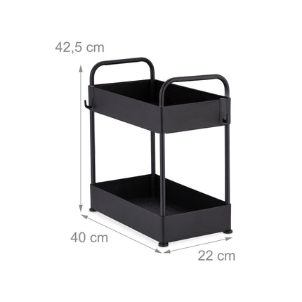 Étagère de lavabo avec 2 étagères