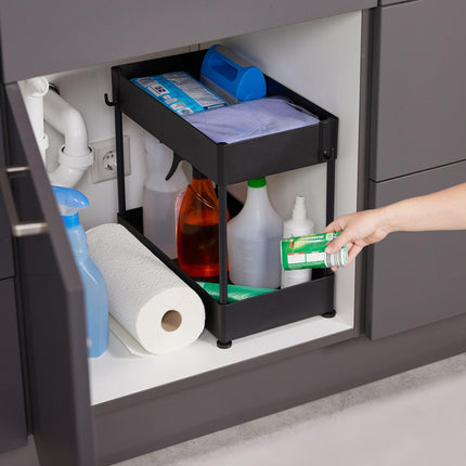 Étagère de lavabo avec 2 étagères