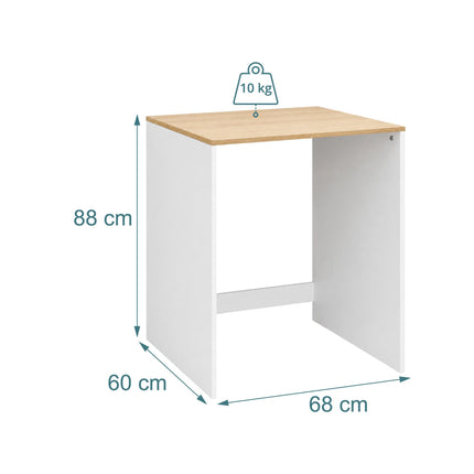 Waschmaschinenschrank mit Regal, weiß, Holzwerkstoff