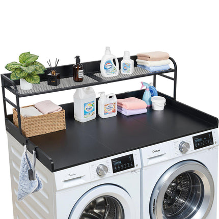 Washer Dryer Countertop 137 x 69.9 cm With Shelf, Hooks
