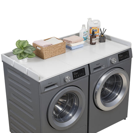 Washer Dryer Countertop 137 x 69.9 cm, Wood, Hooks