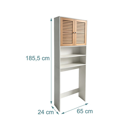 Washing Machine Cabinet, 2 Doors, Adjustable Shelves