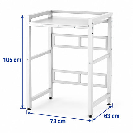 Washing Machine Shelf, Height-Adjustable to 3 Levels, White, 300 kg Load