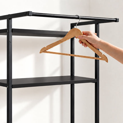 Washing Machine Shelf with 3 Shelves, 161 x 66 x 40 cm, Black